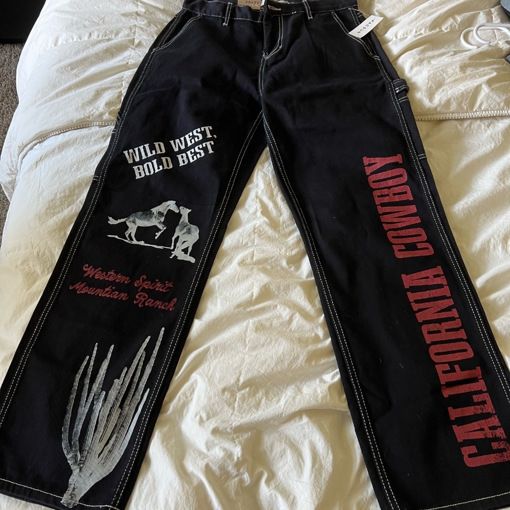 COOL GOTH Southwest SoCal Pacsun California Cowboy Baggy Carpenter Jeans 29x30